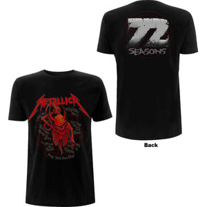 Metallica Unisex T-Shirt: Skull Screaming Red 72 Seasons (Black) (Back Print) Metallica Unisex T-Shirt: Skull Screaming Red 72 Seasons (Black) (Back Print)