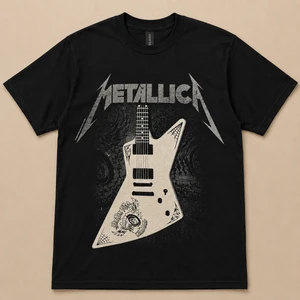 Metallica Unisex T-Shirt: Papa Het Guitar (Black)