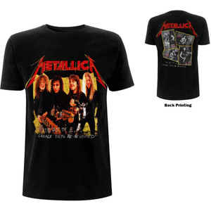 Metallica Unisex T-Shirt: Garage Photo Yellow (Black) (Back Print) Metallica Unisex T-Shirt: Garage Photo Yellow (Black) (Back Print)