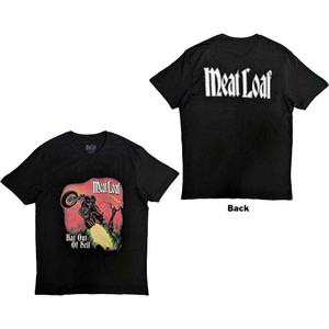 Meat Loaf Unisex T-Shirt: Bat Out Of Hell Cover (Black) (Back Print) Meat Loaf Unisex T-Shirt: Bat Out Of Hell Cover (Black) (Back Print)