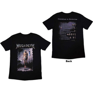 Megadeth Unisex T-Shirt: Countdown (Black) (Back Print) Megadeth Unisex T-Shirt: Countdown (Black) (Back Print)