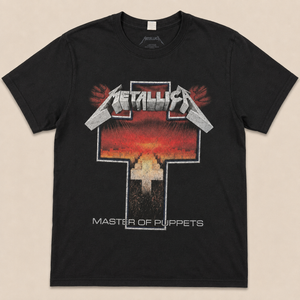 Metallica Unisex T-Shirt: Master of Puppets Cross (Black)