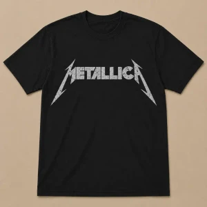 Metallica Unisex T-Shirt: Master of Puppets Photo (Black) (Back Print)
