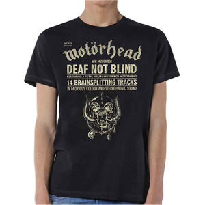 Motorhead Unisex T-Shirt: Deaf Not Blind (Black) Motorhead Unisex T-Shirt: Deaf Not Blind (Black)