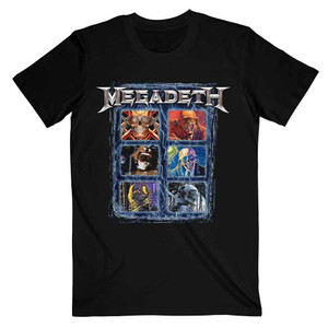 Megadeth Unisex T-Shirt: Vic Head Grid (Black) Megadeth Unisex T-Shirt: Vic Head Grid (Black)