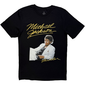 Michael Jackson Unisex T-Shirt: Thriller White Suit (Black)