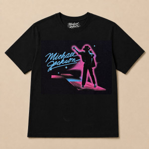 Michael Jackson Unisex T-Shirt: Neon (Black)