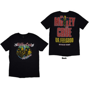 Motley Crue Unisex T-Shirt: Dr Feelgood Circle Photo 1 (Black) (Back Print) Motley Crue Unisex T-Shirt: Dr Feelgood Circle Photo 1 (Black) (Back Print)