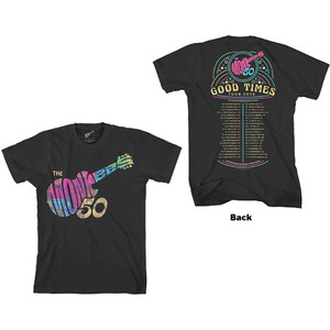 The Monkees Unisex T-Shirt: Guitar Discography (Black) (Back Print) The Monkees Unisex T-Shirt: Guitar Discography (Black) (Back Print)