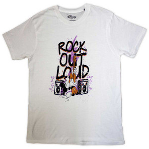 Mickey Mouse Unisex T-Shirt: Rock Out Loud (White) Mickey Mouse Unisex T-Shirt: Rock Out Loud (White)