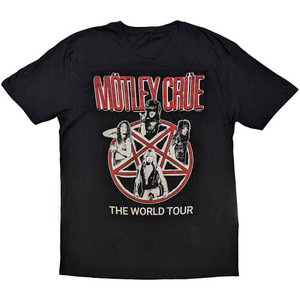 Motley Crue Unisex T-Shirt: Vintage World Tour (Black) Motley Crue Unisex T-Shirt: Vintage World Tour (Black)
