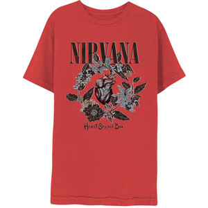 Nirvana Unisex T-Shirt: Heart Shape Box (Red) Nirvana Unisex T-Shirt: Heart Shape Box (Red)