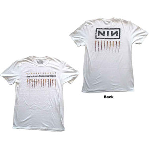 Nine Inch Nails Unisex T-Shirt: Downward Spiral (White) (Back Print) Nine Inch Nails Unisex T-Shirt: Downward Spiral (White) (Back Print)