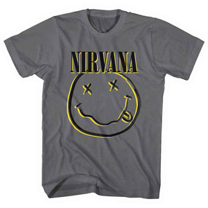 Nirvana Unisex T-Shirt: Inverse Happy Face (Charcoal Grey) Nirvana Unisex T-Shirt: Inverse Happy Face (Charcoal Grey)