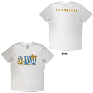 Nirvana Unisex T-Shirt: All Apologies (White) (Back Print)