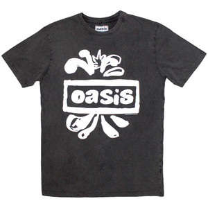 Oasis Unisex Stone Wash T-Shirt: Logo Splat (Charcoal Grey) Oasis Unisex Stone Wash T-Shirt: Logo Splat (Charcoal Grey)