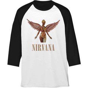Nirvana Unisex Raglan T-Shirt: Triangle in Utero (Black & White) Nirvana Unisex Raglan T-Shirt: Triangle in Utero (Black & White)