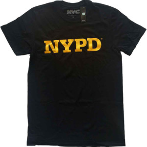 New York City Unisex T-Shirt: NYPD Text Logo (Black) New York City Unisex T-Shirt: NYPD Text Logo (Black)