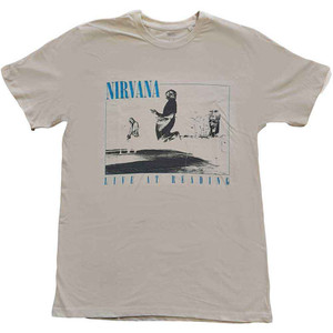 Nirvana Unisex T-Shirt: Live at Reading (Sand) Nirvana Unisex T-Shirt: Live at Reading (Sand)