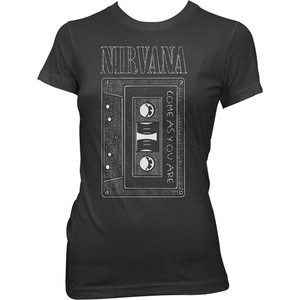 Nirvana Ladies T-Shirt: As You Are Tape (Black) Nirvana Ladies T-Shirt: As You Are Tape (Black)