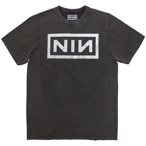 Nine Inch Nails Unisex Stone Wash T-Shirt: Classic Logo (Charcoal Grey) Nine Inch Nails Unisex Stone Wash T-Shirt: Classic Logo (Charcoal Grey)