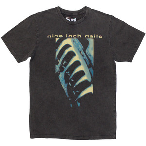 Nine Inch Nails Unisex Stone Wash T-Shirt: PHM & Text Logo (Charcoal Grey) Nine Inch Nails Unisex Stone Wash T-Shirt: PHM & Text Logo (Charcoal Grey)