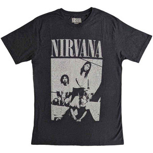 Nirvana Unisex Distressed T-Shirt: Sitting (Black) Nirvana Unisex Distressed T-Shirt: Sitting (Black)