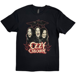 Ozzy Osbourne Unisex T-Shirt: Crows & Bars (Black) Ozzy Osbourne Unisex T-Shirt: Crows & Bars (Black)