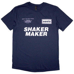 Oasis Unisex T-Shirt: Shakermaker Track listing (Navy Blue) Oasis Unisex T-Shirt: Shakermaker Track listing (Navy Blue)