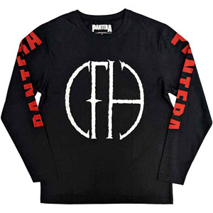 Pantera Unisex Long Sleeve T-Shirt: Frayed Logo (Black) (Sleeve Print) Pantera Unisex Long Sleeve T-Shirt: Frayed Logo (Black) (Sleeve Print)