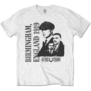 Peaky Blinders Unisex T-Shirt: England 1919 (White) Peaky Blinders Unisex T-Shirt: England 1919 (White)