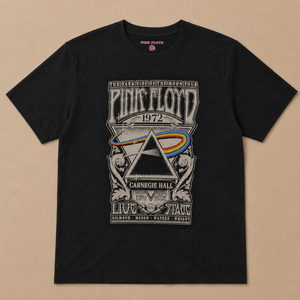 Pink Floyd Unisex T-Shirt: Carnegie Hall Poster (Black)