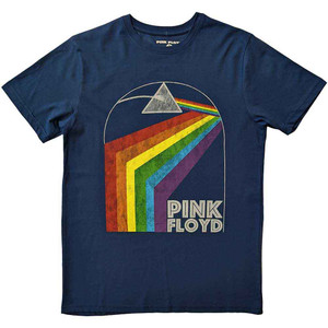 Pink Floyd Unisex T-Shirt: Prism Arch (Denim Blue) Pink Floyd Unisex T-Shirt: Prism Arch (Denim Blue)