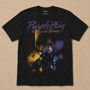 Prince Unisex T-Shirt: Purple Rain (Black)