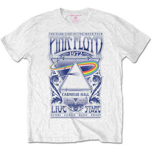 Pink Floyd Unisex T-Shirt: Carnegie Hall Poster (White) Pink Floyd Unisex T-Shirt: Carnegie Hall Poster (White)