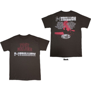 Post Malone Unisex T-Shirt: F-1 Trillion (Charcoal Grey) (Back Print) Post Malone Unisex T-Shirt: F-1 Trillion (Charcoal Grey) (Back Print)