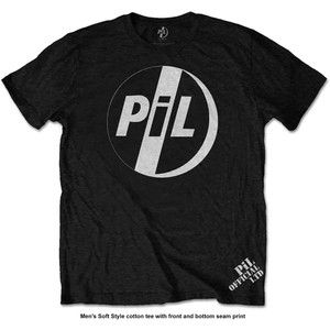 PIL (Public Image Ltd) Unisex T-Shirt: White Logo (Black) PIL (Public Image Ltd) Unisex T-Shirt: White Logo (Black)