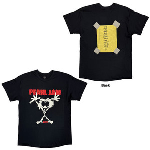 Pearl Jam Unisex T-Shirt: Stickman (Black) (Back Print) Pearl Jam Unisex T-Shirt: Stickman (Black) (Back Print)