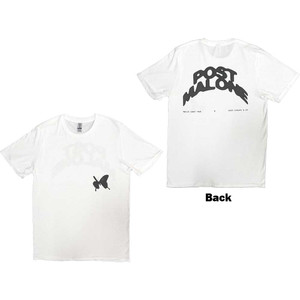 Post Malone Unisex T-Shirt: Curved Logo 2023 Tour (White) (Back Print & Ex-Tour) Post Malone Unisex T-Shirt: Curved Logo 2023 Tour (White) (Back Print & Ex-Tour)