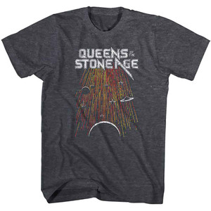 Queens Of The Stone Age Unisex T-Shirt: Meteor Shower (Heather Grey) Queens Of The Stone Age Unisex T-Shirt: Meteor Shower (Heather Grey)