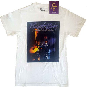 Prince Unisex T-Shirt: Purple Rain Square (White) Prince Unisex T-Shirt: Purple Rain Square (White)