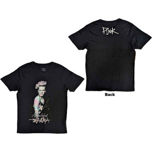 Pink Unisex T-Shirt: Wink (Black) (Back Print) Pink Unisex T-Shirt: Wink (Black) (Back Print)