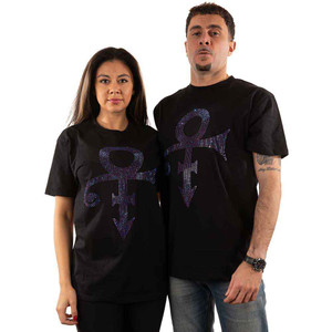 Prince Unisex T-Shirt: Purple Symbol (Black) (Embellished) Prince Unisex T-Shirt: Purple Symbol (Black) (Embellished)