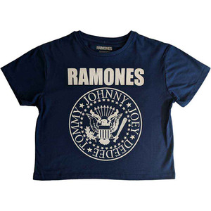 Ramones Ladies Crop Top: Presidential Seal (Denim Blue) Ramones Ladies Crop Top: Presidential Seal (Denim Blue)