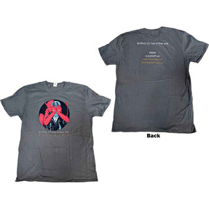 Queens Of The Stone Age Unisex T-Shirt: Villains R&L 2017 (Charcoal Grey) (Back Print & Ex-Tour) (Large)