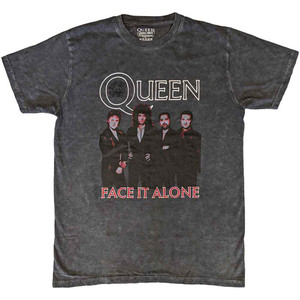 Queen Unisex T-Shirt: Face it Alone Band (Black) (Wash Collection) Queen Unisex T-Shirt: Face it Alone Band (Black) (Wash Collection)