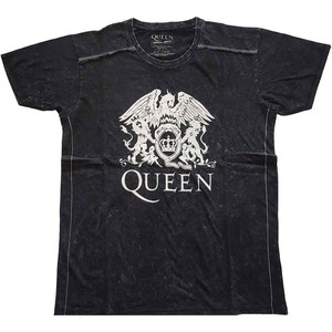 Queen Unisex T-Shirt: Classic Crest (Black) (Wash Collection) Queen Unisex T-Shirt: Classic Crest (Black) (Wash Collection)