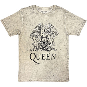 Queen Unisex T-Shirt: Crest (Dip-Dye On White) (Wash Collection) Queen Unisex T-Shirt: Crest (Dip-Dye On White) (Wash Collection)