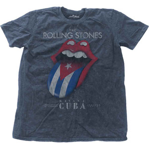 The Rolling Stones Unisex T-Shirt: Havana Cuba (Denim Blue) (Wash Collection) The Rolling Stones Unisex T-Shirt: Havana Cuba (Denim Blue) (Wash Collection)