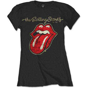 The Rolling Stones Ladies T-Shirt: Plastered Tongue (Black) The Rolling Stones Ladies T-Shirt: Plastered Tongue (Black)